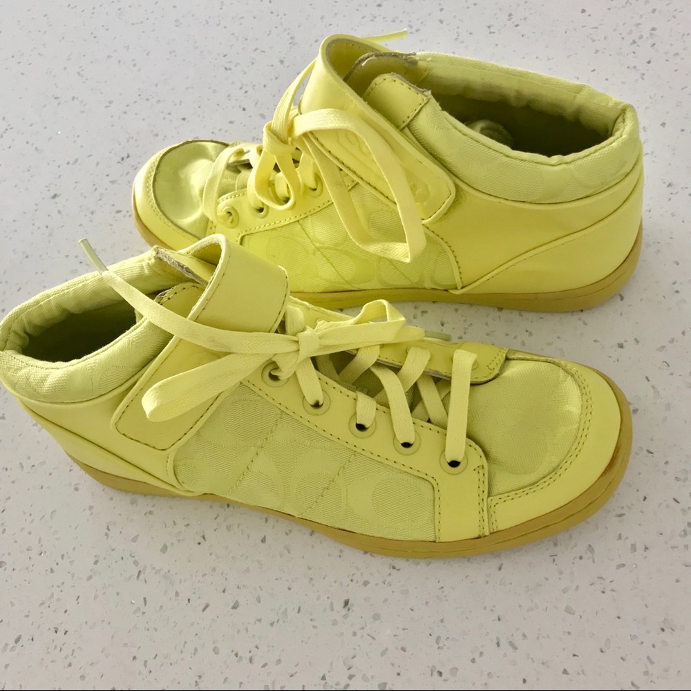 COACH Zoey Leather & Canvas Sneakers - 7.5 NWOB